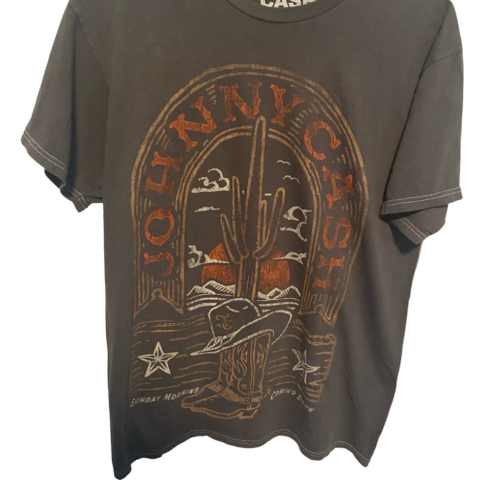 Johnny Cash Graphic T-Shirt - Black size Medium